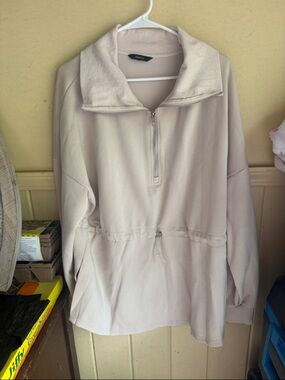 Cotton On Women’s Light Beige Half-Zip Pullover